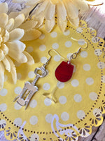 Asymmetrical Wine and Opener Acrylic Earrings