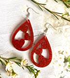 Staggered Heart Teardrop Earrings