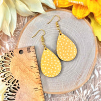 Sunny Polka Sub Wood Earrings