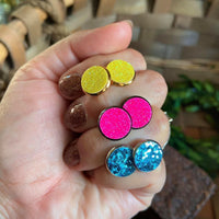 Summer Glitter Stud Earrings  (Set of 3)