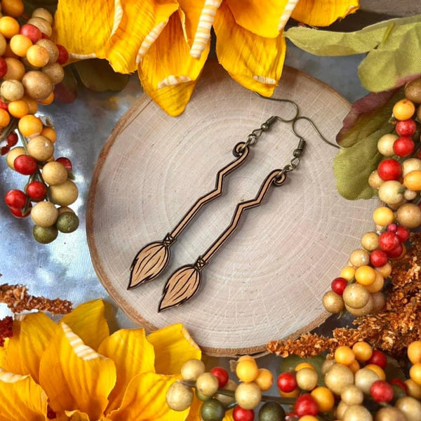 Broom Wood Earrings