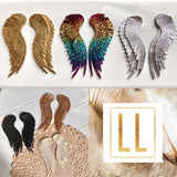 Angel Wing Leather Studded Earrings