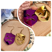 Acrylic Theater Mask Earrings