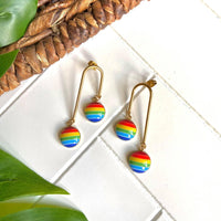 Rainbow Arched Stud Earrings