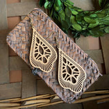 Intricate Wood Cut Earrings (More Colors Available)