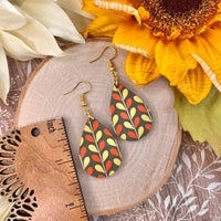 Fall Leaf Wood Earrings