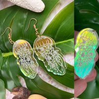 Jellyfish Iridescent Acrylic Earrings