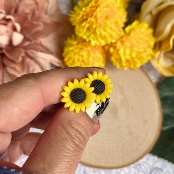 Sunflower Acrylic Stud Earrings