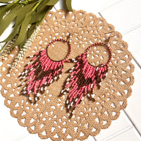 Boho Beaded Hoop Earrings