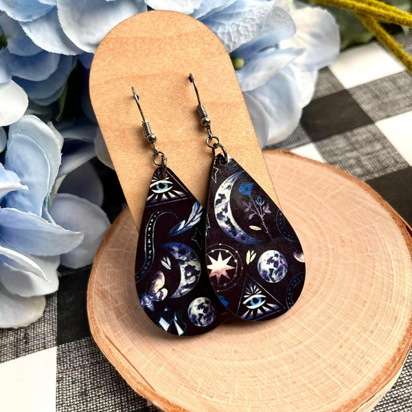 Dark Mystic Sub Wood Earrings