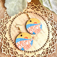 “Sunshine State of Mind” Earrings on Sub Wood